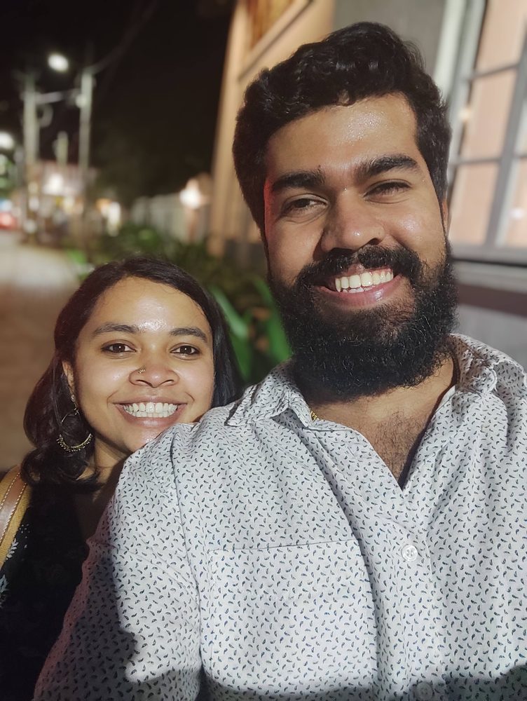 Priyanka and Karthik, out at night